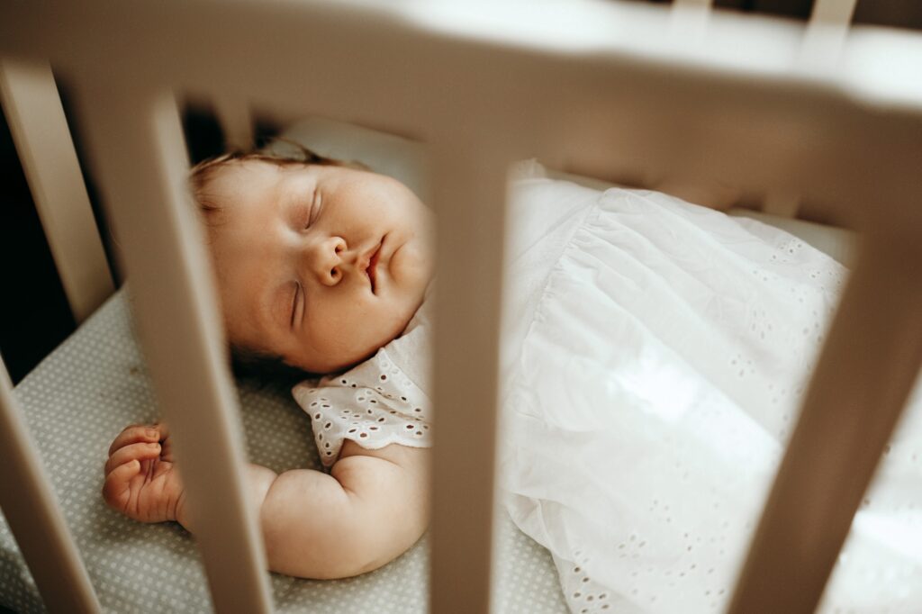 Baby Girl Sleep in Bed